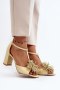 Sandały damskie skórzane Model Laura Messi 2758 Beige