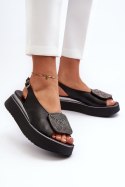 Sandały damskie skórzane Model Zazoo 1786 Black