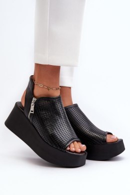 Sandały damskie skórzane Model Zazoo 1792 Black