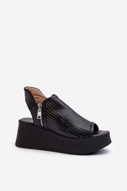 Sandały damskie skórzane Model Zazoo 1792 Black