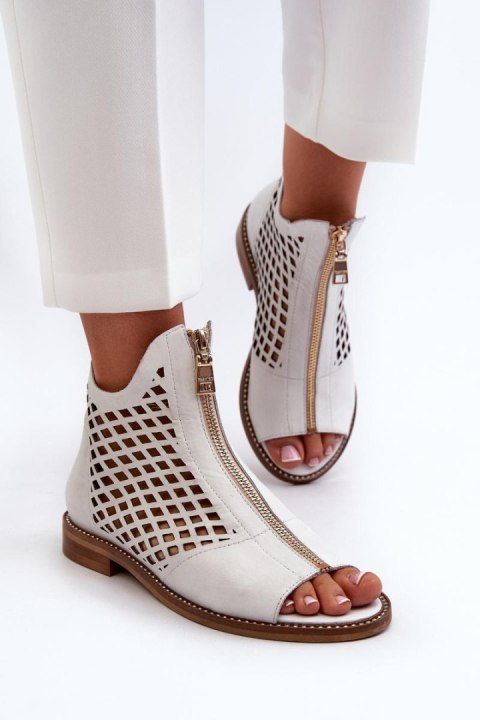 Sandały damskie skórzane Model Zazoo 977/L White - Step in style Sandały damskie skórzane Model Zazoo 977/L White - Step in style