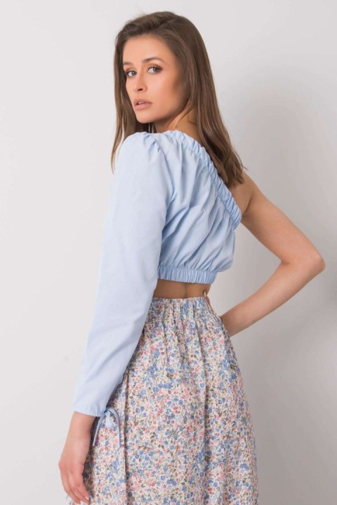 Bluzka damska Model 341-BZ-5267.04 Light Blue - Rue Paris Bluzka damska Model 341-BZ-5267.04 Light Blue - Rue Paris