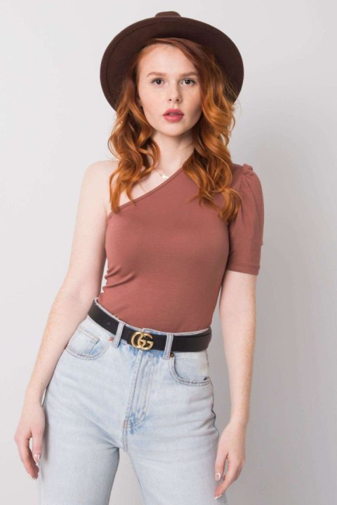 Bluzka damska Model 95-BZ-190101.22P Brown - Rue Paris Bluzka damska Model 95-BZ-190101.22P Brown - Rue Paris