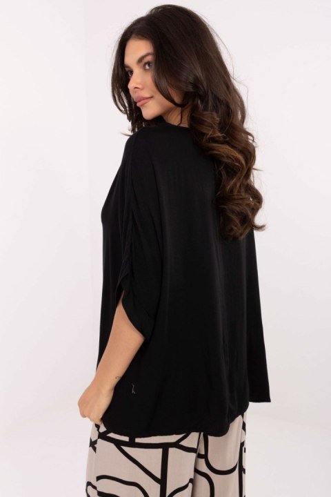 Bluzka damska Model TW-BZ-BI-3228.75 Black - Och Bella Bluzka damska Model TW-BZ-BI-3228.75 Black - Och Bella