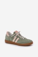 Buty Sportowe Sneakersy damskie skórzane Model Zazoo N1068 Green