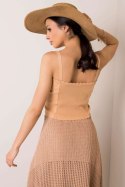 Bluzka damska Top Model 178-TP-3008.94 Camel - Rue Paris