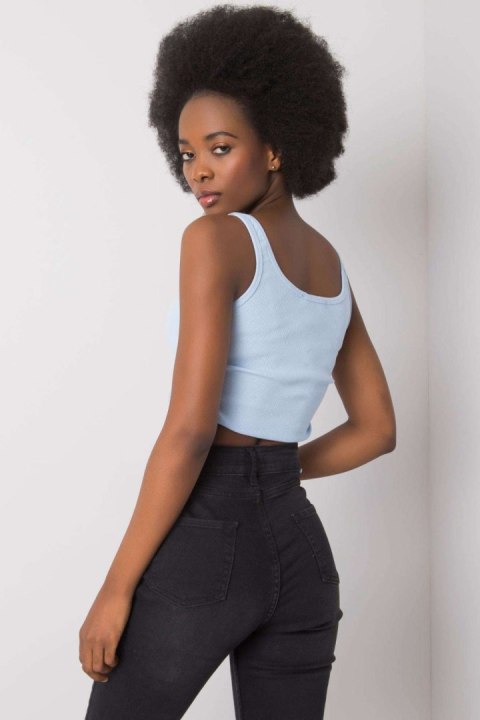 Bluzka damska Top Model RV-TP-6629.70 Light Blue - Rue Paris Bluzka damska Top Model RV-TP-6629.70 Light Blue - Rue Paris
