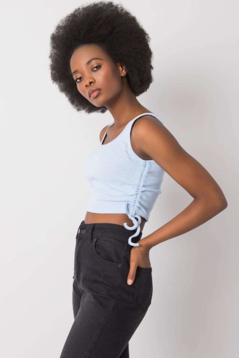 Bluzka damska Top Model RV-TP-6629.70 Light Blue - Rue Paris Bluzka damska Top Model RV-TP-6629.70 Light Blue - Rue Paris