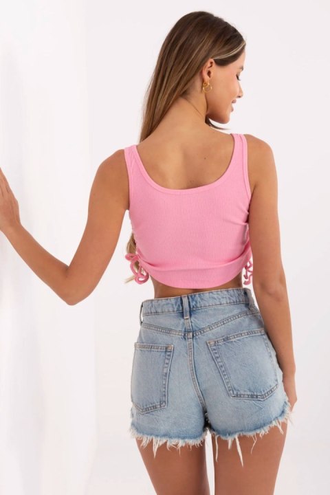 Bluzka damska Top Model RV-TP-6629.70 Pink - Rue Paris Bluzka damska Top Model RV-TP-6629.70 Pink - Rue Paris