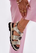 Sandały damskie skórzane Model Artiker 56C0689 Gold