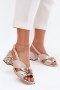 Sandały damskie skórzane Model Laura Messi 2950 Beige
