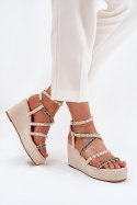 Sandały damskie Model Lunara JH399 Beige