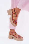 Sandały damskie skórzane Model Maciejka 06990-39 Multicolor