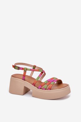 Sandały damskie skórzane Model Maciejka 06990-39 Multicolor
