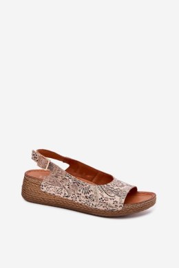 Sandały damskie skórzane Model Maciejka L7069-04 Beige