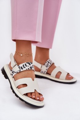 Sandały damskie skórzane Model Vinceza 66780 Beige