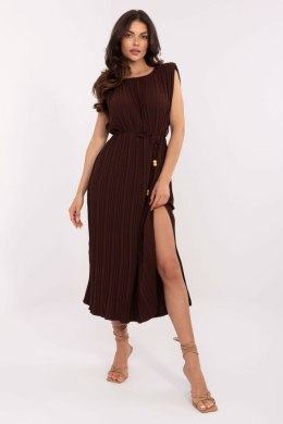 Sukienka damska Model DHJ-SK-19830.00 Dark Brown - Italy Moda
