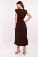 Sukienka damska Model DHJ-SK-19830.00 Dark Brown - Italy Moda
