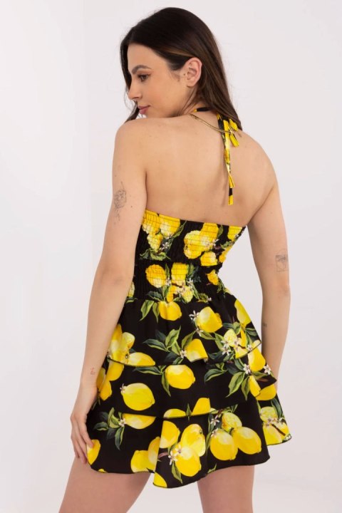 Sukienka damska Model MI-SK-23708.60 Black/Yellow - Italy Moda Sukienka damska Model MI-SK-23708.60 Black/Yellow - Italy Moda