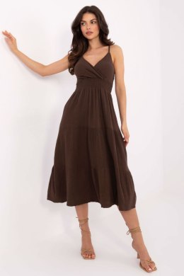 Sukienka damska Model MI-SK-62200.76 Dark Brown - Italy Moda
