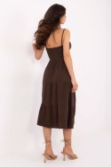 Sukienka damska Model MI-SK-62200.76 Dark Brown - Italy Moda