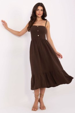 Sukienka damska Model MI-SK-62201.85 Dark Brown - Italy Moda