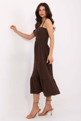 Sukienka damska Model MI-SK-62201.85 Dark Brown - Italy Moda