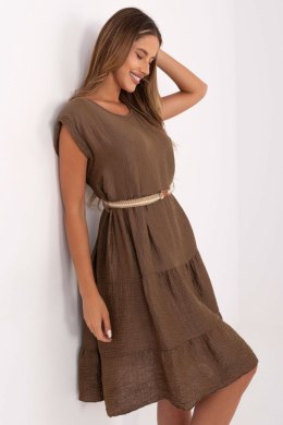 Sukienka damska muślinowa Model MI-SK-699921.02 Brown - Italy Moda