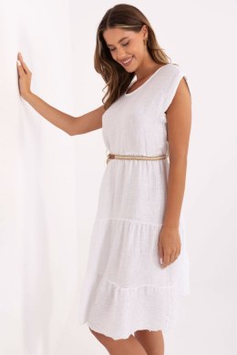 Sukienka damska muślinowa Model MI-SK-699921.02 White - Italy Moda