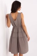 Sukienka damska Model MI-SK-92179.14 Dark Beige - Italy Moda