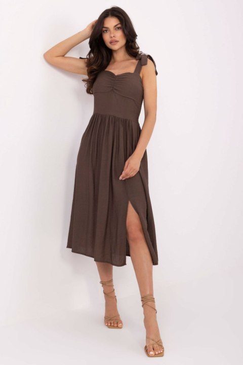 Sukienka damska Model MI-SK-A1830.69 Dark Brown - Italy Moda
