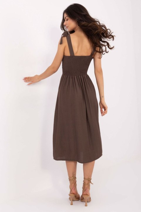 Sukienka damska Model MI-SK-A1830.69 Dark Brown - Italy Moda Sukienka damska Model MI-SK-A1830.69 Dark Brown - Italy Moda