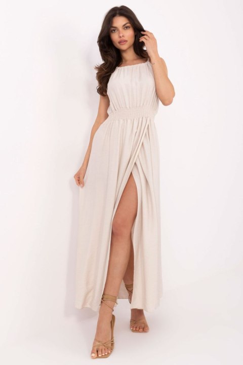 Sukienka damska Model MI-SK-A1845.95 Beige - Italy Moda Sukienka damska Model MI-SK-A1845.95 Beige - Italy Moda