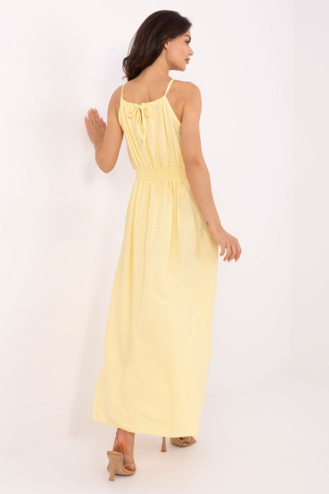 Sukienka damska Model MI-SK-A1845.95 Light Yellow - Italy Moda Sukienka damska Model MI-SK-A1845.95 Light Yellow - Italy Moda