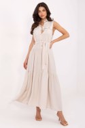 Sukienka damska maxi Model MI-SK-A5032.70P Light Beige - Italy Moda
