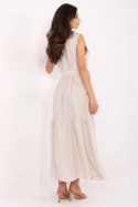 Sukienka damska maxi Model MI-SK-A5032.70P Light Beige - Italy Moda