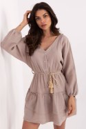 Sukienka damska Model MI-SK-A5079.27 Dark Beige - Italy Moda
