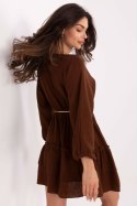 Sukienka damska Model MI-SK-A5079.27 Dark Brown - Italy Moda