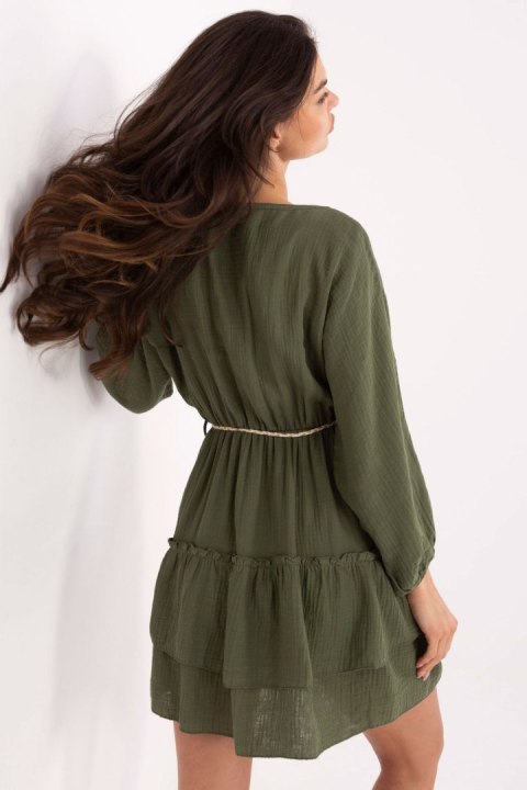 Sukienka damska Model MI-SK-A5079.27 Khaki - Italy Moda Sukienka damska Model MI-SK-A5079.27 Khaki - Italy Moda