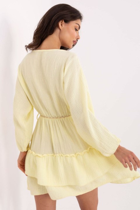 Sukienka damska Model MI-SK-A5079.27 Light Yellow - Italy Moda Sukienka damska Model MI-SK-A5079.27 Light Yellow - Italy Moda