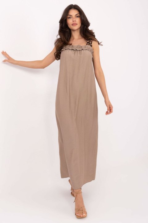 Sukienka damska Model MI-SK-A6412.68 Dark Beige - Italy Moda