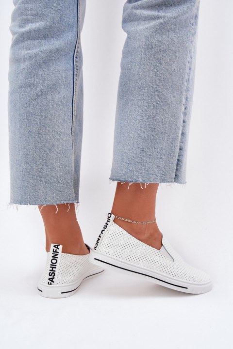 Trampki damskie wsuwane Model Zalinne NB625 White Trampki damskie wsuwane Model Zalinne NB625 White