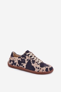 Trampki damskie skórzane Model Zazoo N1120 Brown/Beige
