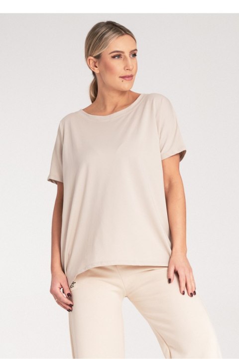 Tshirt Damski Model M1164 Beige - Figl Tshirt Damski Model M1164 Beige - Figl