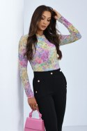 Bluzka damska tiulowa Model Blake 200119890 Pastel Flowers - LaBalancia