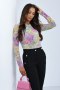 Bluzka damska tiulowa Model Blake 200119890 Pastel Flowers - LaBalancia