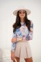 Bluzka damska tiulowa Model Blake 209422809 Rose/Blue/Beige - LaBalancia