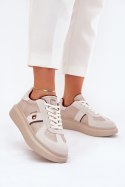 Sneakersy damskie skórzane Model Daniel Lopez SS2D4003 Beige