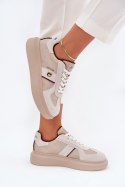 Sneakersy damskie skórzane Model Daniel Lopez SS2D4003 Beige