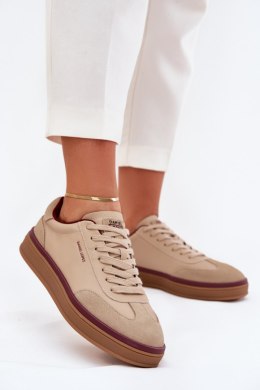 Sneakersy damskie skórzane Model Daniel Lopez SS2D4007 Beige